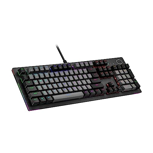Cooler Master CK352 Mechanical Gaming Keyboard with Optical Switches - Red Switches (Hot-Swap) Full NKRO RGB per Button (MasterPlus) Wrist Rest Full Size Keyboard with Wired QWERTZ von Cooler Master