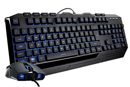 Cooler Master Devastator 3 Gaming Keyboard & Mouse Combo - Membrane Switches with 7 Colour LED Backlighting, Dedicated Media Keys & Wrist Rest - MM110 Gaming Mouse - QWERTY UK Layout Cooler Master Devastator 3 Gaming Keyboard & Mouse Combo - Membrane Switches with 7 Colour LED Backlighting, Dedicated Media Keys & Wrist Rest - MM110 Gaming Mouse - QWERTY UK Layout von Cooler Master