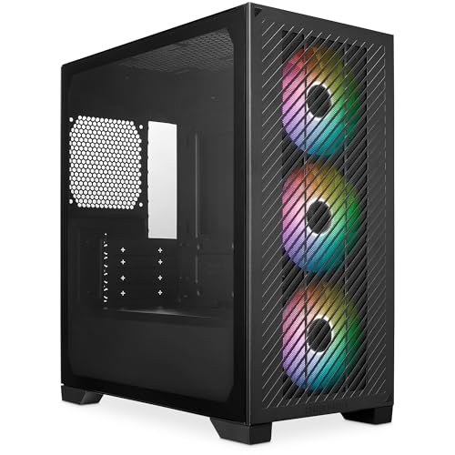 Cooler Master Elite 301 – Mini-Tower (Micro-ATX, ITX), 3 x 120 mm ARGB-Ansauglüfter (1200 U/min), unterstützt bis zu 280 mm Kühler oder 365 mm GPU, belüftete Netzteilabdeckung, USB 3.2 Gen1 Typ-C von Cooler Master