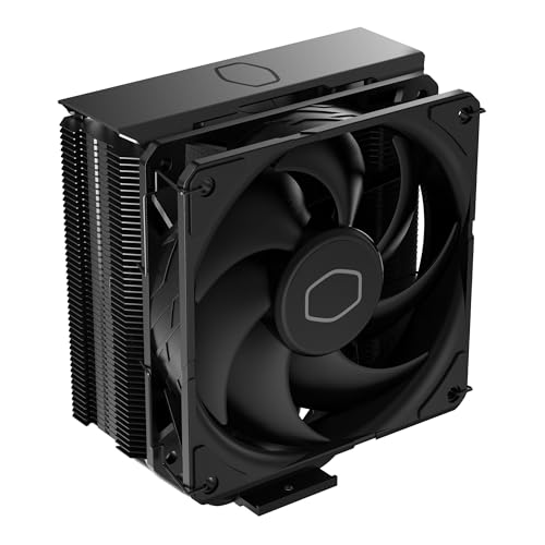 Cooler Master Hyper 212 Black Edition CPU-Luftkühler, Silencio FP120 Lüfter, eloxiertes Gun-Metal Schwarz, gebürstete Nickel-Finnen, 4 Kupfer-Direktkontakt-Heizrohre für AMD Ryzen/Intel LGA1200/1151 von Cooler Master