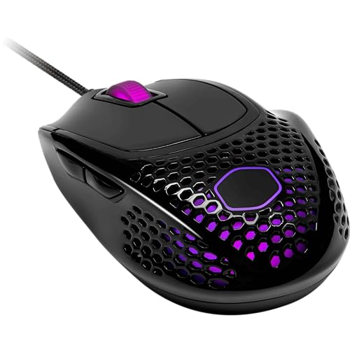 Cooler Master MM720 RGB-LED Claw Grip Gaming Maus mit Kabel - Ultra-leichte 49g Wabenschale, 16000 DPI Optischer Sensor, 70 Millionen Klick Micro Switches, PTFE Gleit-Füße - Glänzend, Schwarz von Cooler Master