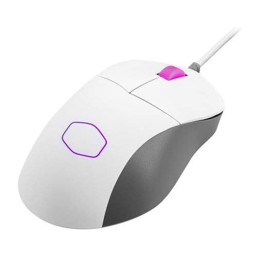 Cooler Master MM730 Wire Gaming Mouse White, Adjustable 16.000 DPI, Palm|Claw Grip, PixArt Optical Sensor, Ultraweave Cable, PTFE Feet, RGB Lighting (MM-730-WWOL1) von Cooler Master
