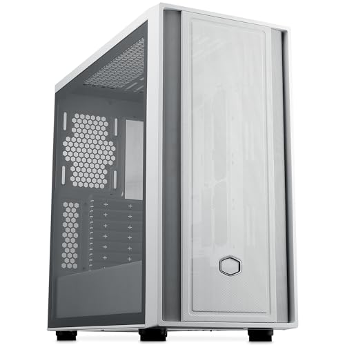 Cooler Master MasterBox 600 White Lite – Mid-Tower E-ATX Airflow-Gehäuse Back Connect MB & 420 mm Kühler-fähig, unterstützt bis zu 7 Gehäuselüfter, Seite aus gehärtetem Glas, USB 3.2 Gen 1 Typ-C von Cooler Master