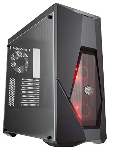 Cooler Master MasterBox K500L - ATX-PC-Gehäuse mit teilweiser Netzabdeckung, 2 vorinstallierten 120-mm-Lüftern, Glasseitenwand, flexiblen Luftstromkonfigurationen von Cooler Master