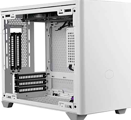 Cooler Master MasterBox NR200P Mini-ITX-PC-Gehäuse - Seitenwand aus gehärtetem Glas, hervorragende Kühloptionen, vertikales GPU-Display, werkzeuglose 360-Grad-Zugänglichkeit - Weiß von Cooler Master