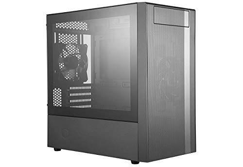 Cooler Master MasterBox NR400 mit ODD - mATX Mini Tower-Gehäuse mit gehärteter Glas-Seitenwand, 2 vorinstallierten Lüftern (120 mm), flexiblen Luftstromkonfigurationen und optimalem Kabelmanagement von Cooler Master