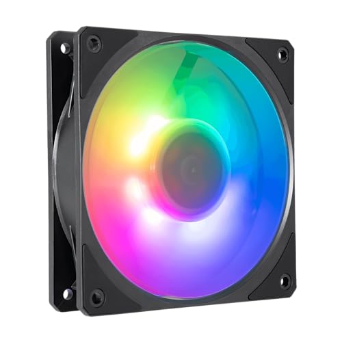 Cooler Master Mobius 120P ARGB Gehäuselüfter – 120mm ARGB-Lüfter mit Ring Blade Design (PWM), ultra-langlebiges Loop Dynamic Bearing (max. 75,2 CFM, 3,63 mmH2O, 30 dBA), abgeschrägter Air-Focus-Rahmen von Cooler Master