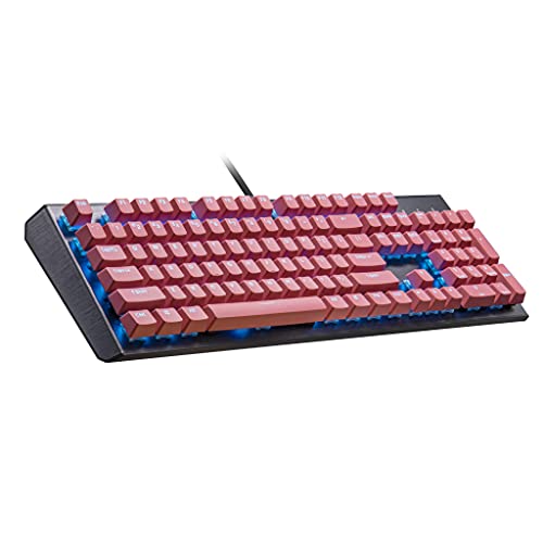 Cooler Master PBT Doubleshot Keycap Upgrade-Set mit Hintergrundbeleuchtung Sakura Pink für mechanische Tastaturen, kompatibel mit Standard US 104 Layout Tastaturen von Cooler Master