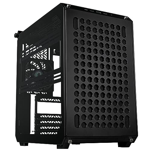 Cooler Master Qube 500 Flatpack – ATX-PC-Gehäuse, vollständig modular, 1 x 120 mm vorinstallierter SF-Lüfter, vertikale GPU-Halterung, unterstützt EATX-Motherboard & Zwei 280mm Radiatoren – Schwarz von Cooler Master