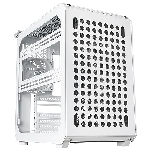 Cooler Master Qube 500 Flatpack – ATX-PC-Gehäuse, vollständig modular, 1 x 120 mm vorinstallierter SF-Lüfter, vertikale GPU-Halterung, unterstützt EATX-Motherboard & Zwei 280mm Radiatoren – Weiß von Cooler Master