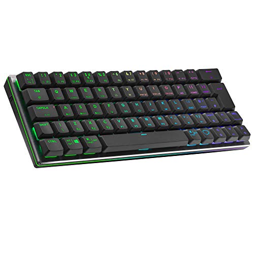 Cooler Master SK622 Wireless Gaming Keyboard - Compact 60% Layout, Low-Profile Mechanical Switches, Per-Key RGB Backlighting, Bluetooth & Wired Connectivity, Apple/PC/Smartphone Compatible - Black von Cooler Master