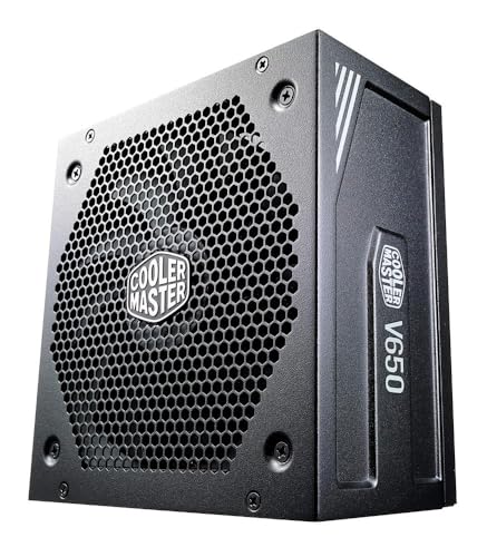 Cooler Master V650 Gold V2, PC-Netzteil (EU-Stecker), 650 Watt Netzteil, 80 Plus Gold, modulares ATX-Netzteil, 135mm FDB-Lüfter, Semi-Passive-Modus, 16AWG PCI-e-Kabel - Schwarz von Cooler Master