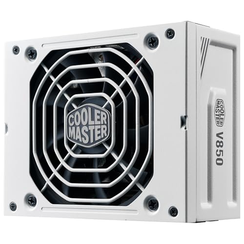 Cooler Master V850 SFX Gold ATX 3.1, EU-Stecker – 850 W 80 Plus Gold PC-Netzteil, vollmodulares Netzteil, SFF/mini-ITX-Netzteil, 92-mm-FDB-Lüfter, PCIe-5.1-Kabel, SFX-auf-ATX-Halterung - Weiß von Cooler Master