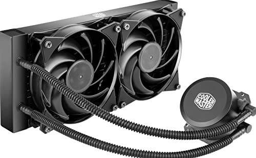 Cooler Master MasterLiquid Lite 240 Wasserkühler – 240mm Liquid Cooler, CPU Wasserkühlung mit dualer Dissipationspumpe und 120mm Luftausgleichslüfter Cooler Master MasterLiquid Lite 240 Wasserkühler – 240mm Liquid Cooler, CPU Wasserkühlung mit dualer Dissipationspumpe und 120mm Luftausgleichslüfter von Cooler Master