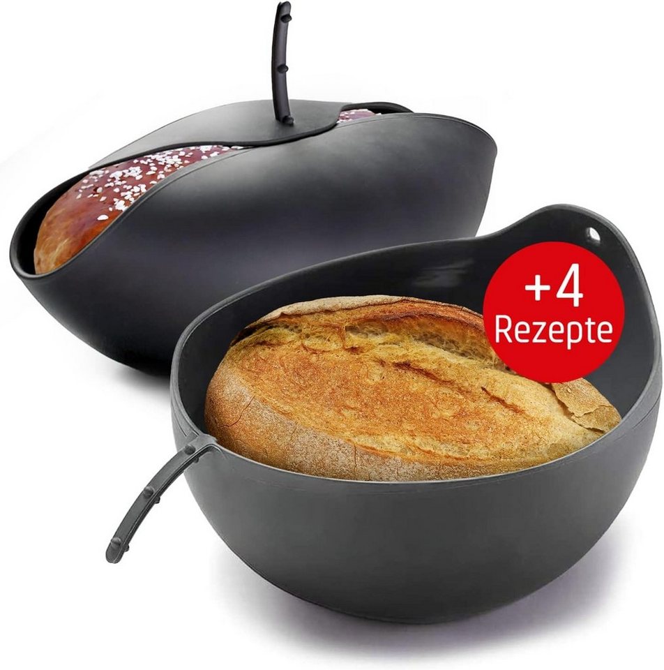 Coolinato Brotbackform Backform aus Silikon, (Set 2-tlg), Hitzebeständige 3-in-1 Universalschüssel, 2er Set von Coolinato