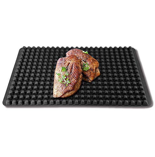 Coolinato XXL Silikon Backmatte mit Noppen, 40x25x0,7cm, Dauerbackfolie für Backofen, spülmaschinenfest und hitzebeständig von Coolinato