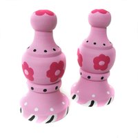 Finials - Paar Benutzerdefinierte Hand Bemalt Für Vorhang Rod Hübsche Girly Rosa Blumen Oder Jedes Thema von Coolisart