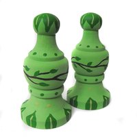 Finials - Paar Benutzerdefinierte Hand Bemalt Für Vorhang Rod Wald Oder Jedes Thema von Coolisart