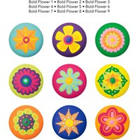 Handbemalter Knauf - Kinder Benutzerdefinierte Coole Handbemalte Funky Bold Flower Power Schubladenknöpfe Pulls Oder Nagelbezüge Für von Coolisart
