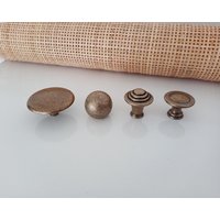 Antike Bronzeschrankknöpfe, Antike Messingknöpfe, Bauernhausknöpfe Und Griffe, Küchenbeschläge, Bronzeschubladenknöpfe, Kommodenknopf Chromknopf von CoolpStore