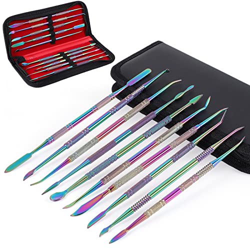 Coolty 10 Stück Ton-Wachs-Schnitzwerkzeug, Modellierwerkzeug Doppelseitiges Edelstahl Werkzeug-Kit, Spachtel Meißel Carver Set mit Tragetasche für Bildhauerei, Detaillierung, Töpferschnitzen Coolty 10 Stück Ton-Wachs-Schnitzwerkzeug, Modellierwerkzeug Doppelseitiges Edelstahl Werkzeug-Kit, Spachtel Meißel Carver Set mit Tragetasche für Bildhauerei, Detaillierung, Töpferschnitzen von Coolty