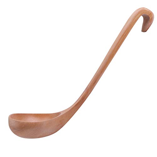 Coolty Holz Suppenkelle, Suppenlöffel, Breilöffel, Sauce Scoop Löffel, 28 * 8cm von Coolty