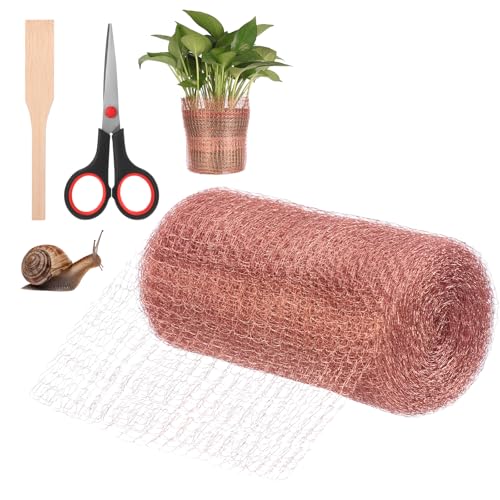 Coolty Kupfergitter zur Bekämpfung von Schädlingen, Mäusen, Schnecken und Nagetieren, 12,7 cm x 10 m, DIY-Lochfüller, Kupferfüllstoff für Häuser, Gärten und Dekoration von Coolty