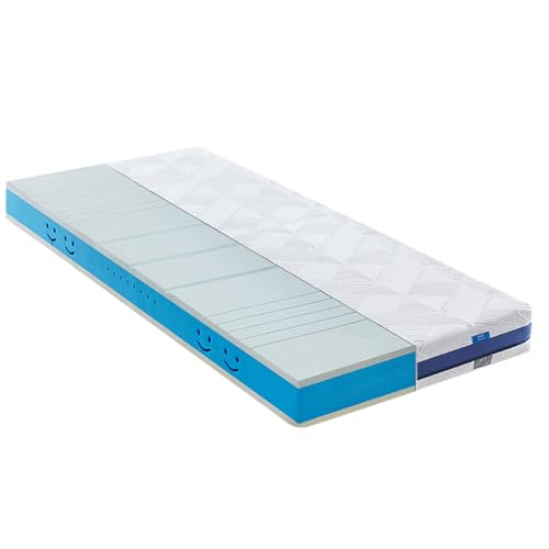Coolux Sleep Matratze 140x200 cm, Höhe 18cm Orthopädische 7-Zonen Kaltschaummatratze, 2 in 1 Liegehärten Mittel/Fester Härtegrad H2 & H3, Öko-Tex Zertifiziert Ergonomische Rollmatratze von Coolux Sleep