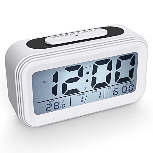 Coolzon Digitale Wecker Batterie, Digitaluhr Wecker Digital mit Großer LED digitalwecker Datum Temperatur Anzeige, Kinderwecker Snooze Reisewecker Nachtlicht, Weiß Coolzon Digitale Wecker Batterie, Digitaluhr Wecker Digital mit Großer LED digitalwecker Datum Temperatur Anzeige, Kinderwecker Snooze Reisewecker Nachtlicht, Weiß von Coolzon