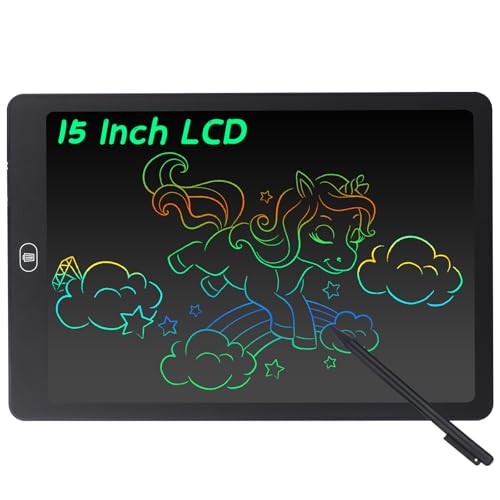 Coolzon LCD Schreibtafel, 15 Zoll Bunte Bildschirm Schreibtablett für Kinder Erwachsene, Löschbare LCD-Zeichenbrett Elektronische Schreibtafel Tragbar LCD Drawing Writing Tablet, Schwarz Coolzon LCD Schreibtafel, 15 Zoll Bunte Bildschirm Schreibtablett für Kinder Erwachsene, Löschbare LCD-Zeichenbrett Elektronische Schreibtafel Tragbar LCD Drawing Writing Tablet, Schwarz von Coolzon
