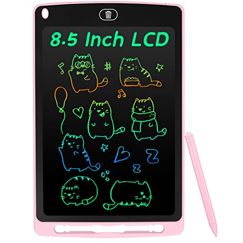 Coolzon LCD Schreibtafel, 8.5 Zoll Bunte Bildschirm Schreibtablett für Kinder Erwachsene, Löschbare LCD-Zeichenbrett Elektronische Schreibtafel Tragbar LCD Drawing Writing Tablet, Rosa von Coolzon