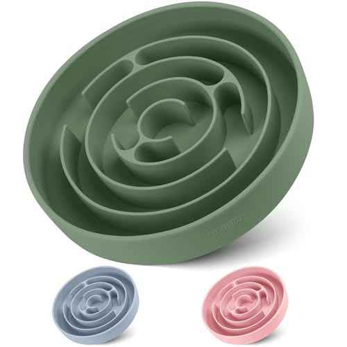 Coomazy Extra großer Slow Feeder Napf Silikon Hundenapf mit Saugnäpfen, Slow Feeder & Rutschfestes Design, Langeweile und Angstreduzierer, Geeignet für Große Hunde, Avocado Grün, 5 Cup Coomazy Extra großer Slow Feeder Napf Silikon Hundenapf mit Saugnäpfen, Slow Feeder & Rutschfestes Design, Langeweile und Angstreduzierer, Geeignet für Große Hunde, Avocado Grün, 5 Cup von Coomazy