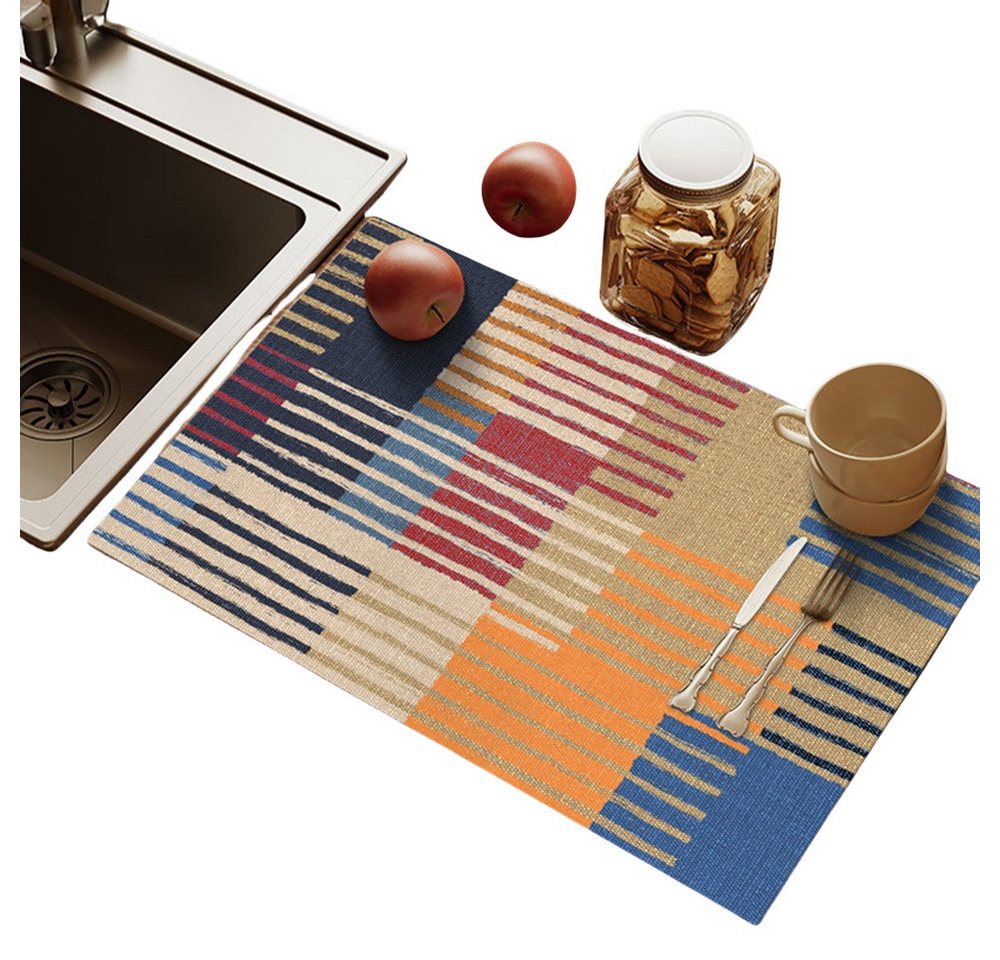 Coonoor Abtropfmatte Retro Abtropfmatte Geschirr,Rutschfeste Abtropfmatte, als Spülmatte und Abtropfunterlage für die Spüle im Tischset Coonoor Abtropfmatte Retro Abtropfmatte Geschirr,Rutschfeste Abtropfmatte, als Spülmatte und Abtropfunterlage für die Spüle im Tischset von Coonoor