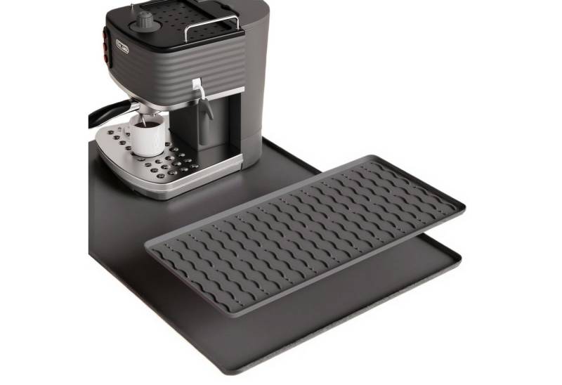 Coonoor Abtropfmatte Silicon Kaffeebar-Matte mit Abnehmbarem Geschirr-Trockner, Passend unter Kaffeemaschine & Geschirrständer Coonoor Abtropfmatte Silicon Kaffeebar-Matte mit Abnehmbarem Geschirr-Trockner, Passend unter Kaffeemaschine & Geschirrständer von Coonoor