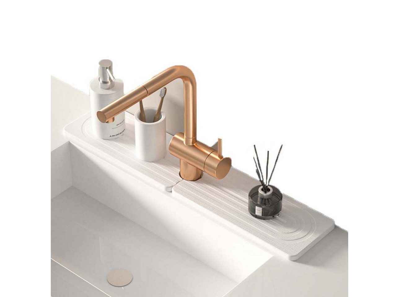 Coonoor Abtropfmatte Spüle,Wasserhahn Spritzschutz Pfannen Saugfähige Matte Coonoor Abtropfmatte Spüle,Wasserhahn Spritzschutz Pfannen Saugfähige Matte von Coonoor