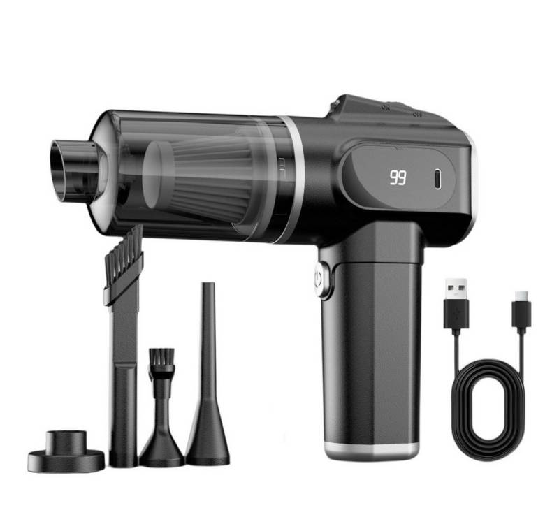 Coonoor Akku-Handstaubsauger Kompressor Luftstaubsauger & Bläser mit LED-Licht, Tragbar, für Auto und Haushalt, Staubgebläse, Staubsauger mit Luftpumpe von Coonoor