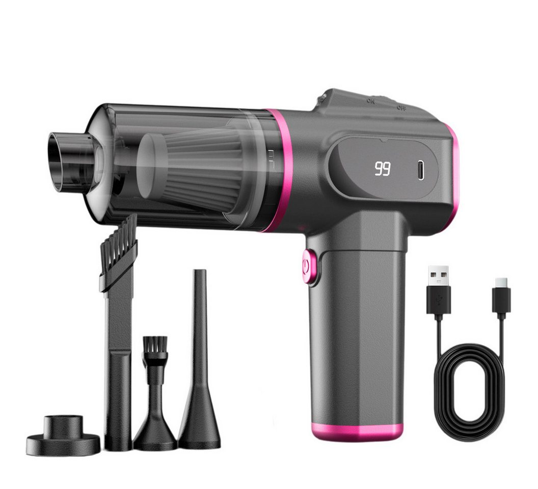 Coonoor Akku-Handstaubsauger Kompressor Luftstaubsauger & Bläser mit LED-Licht, Tragbar, für Auto und Haushalt, Staubgebläse, Staubsauger mit Luftpumpe von Coonoor