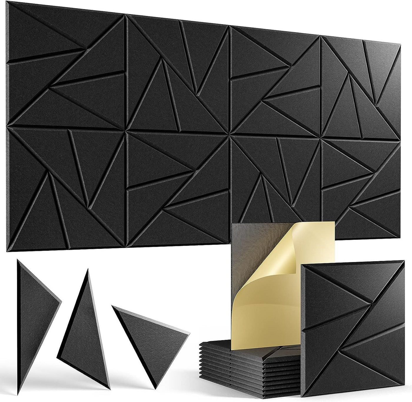 Coonoor Akustikplatte 12 Stück Akustikplatten Selbstklebend, 30*30cm Coonoor Akustikplatte 12 Stück Akustikplatten Selbstklebend, 30*30cm von Coonoor
