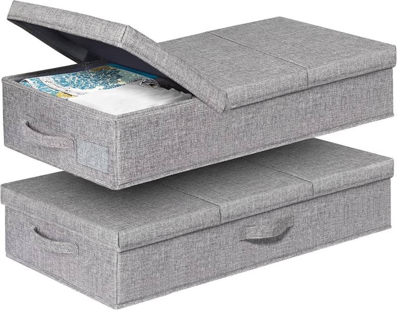 Coonoor Aufbewahrungsbox 2 Stück Faltbarer Unterbett Aufbewahrungsbox (2 St), Unterbett Aufbewahrungsbox mit deckel, Kleiderschrank-Organizer von Coonoor