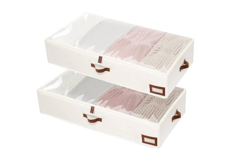 Coonoor Aufbewahrungsbox Faltbare Aufbewahrungsbox, 90-Liter-Unterbett-Aufbewahrungstasche (2 St), Kleideraufbewahrungstasche, große Haushalts-Aufbewahrungsbox von Coonoor