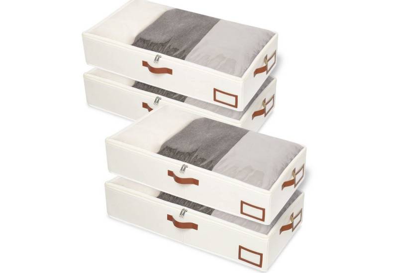 Coonoor Aufbewahrungsbox Faltbare Aufbewahrungsbox, 90-Liter-Unterbett-Aufbewahrungstasche (4 St), Kleideraufbewahrungstasche, große Haushalts-Aufbewahrungsbox von Coonoor