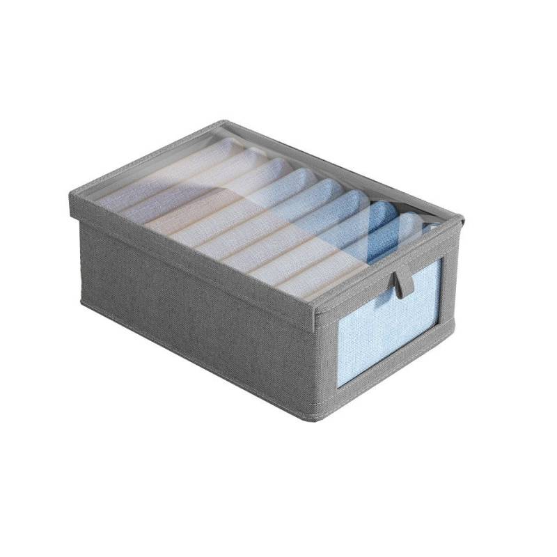 Coonoor Aufbewahrungsbox Faltbare Aufbewahrungsbox, Mit transparentem Deckel, Kleiderschrank-Organisation zu Hause, Kleidungssortierung von Coonoor