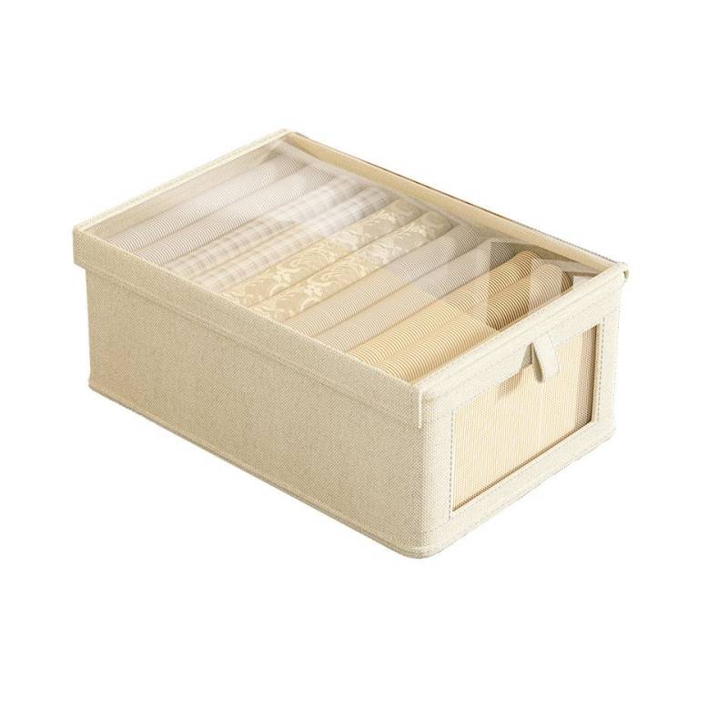 Coonoor Aufbewahrungsbox Faltbare Aufbewahrungsbox, Mit transparentem Deckel, Kleiderschrank-Organisation zu Hause, Kleidungssortierung von Coonoor