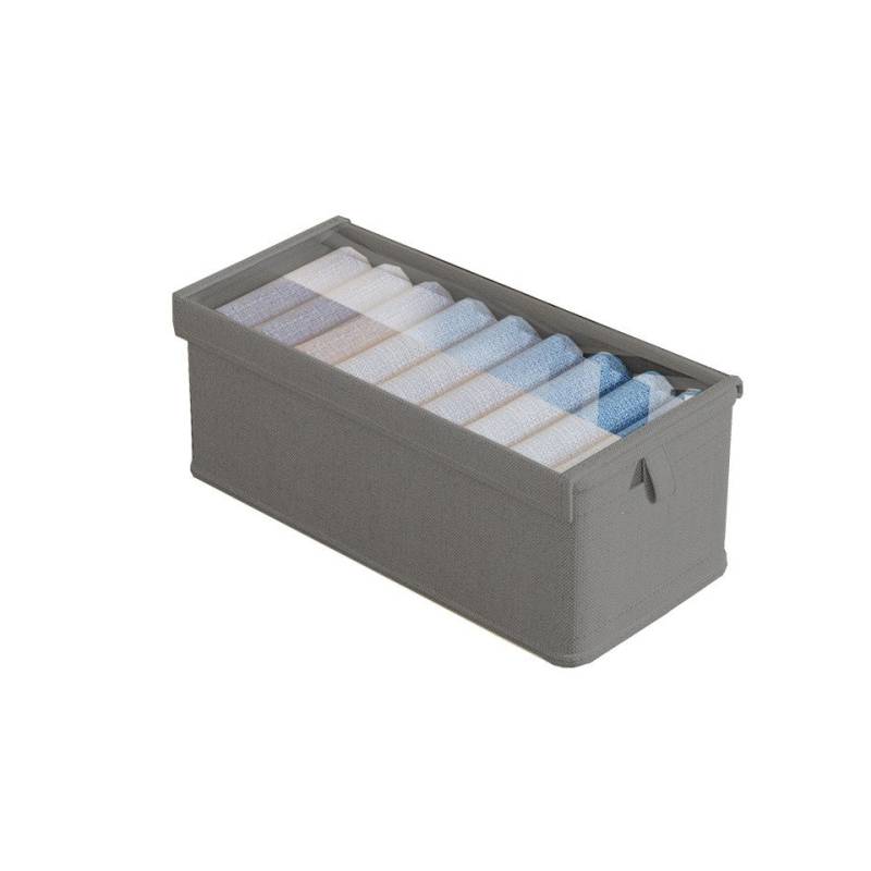 Coonoor Aufbewahrungsbox Faltbare Aufbewahrungsbox, Mit transparentem Deckel, Kleiderschrank-Organisation zu Hause, Kleidungssortierung von Coonoor