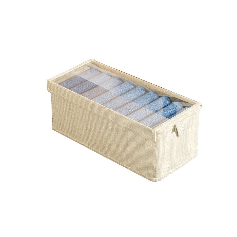 Coonoor Aufbewahrungsbox Faltbare Aufbewahrungsbox, Mit transparentem Deckel, Kleiderschrank-Organisation zu Hause, Kleidungssortierung von Coonoor