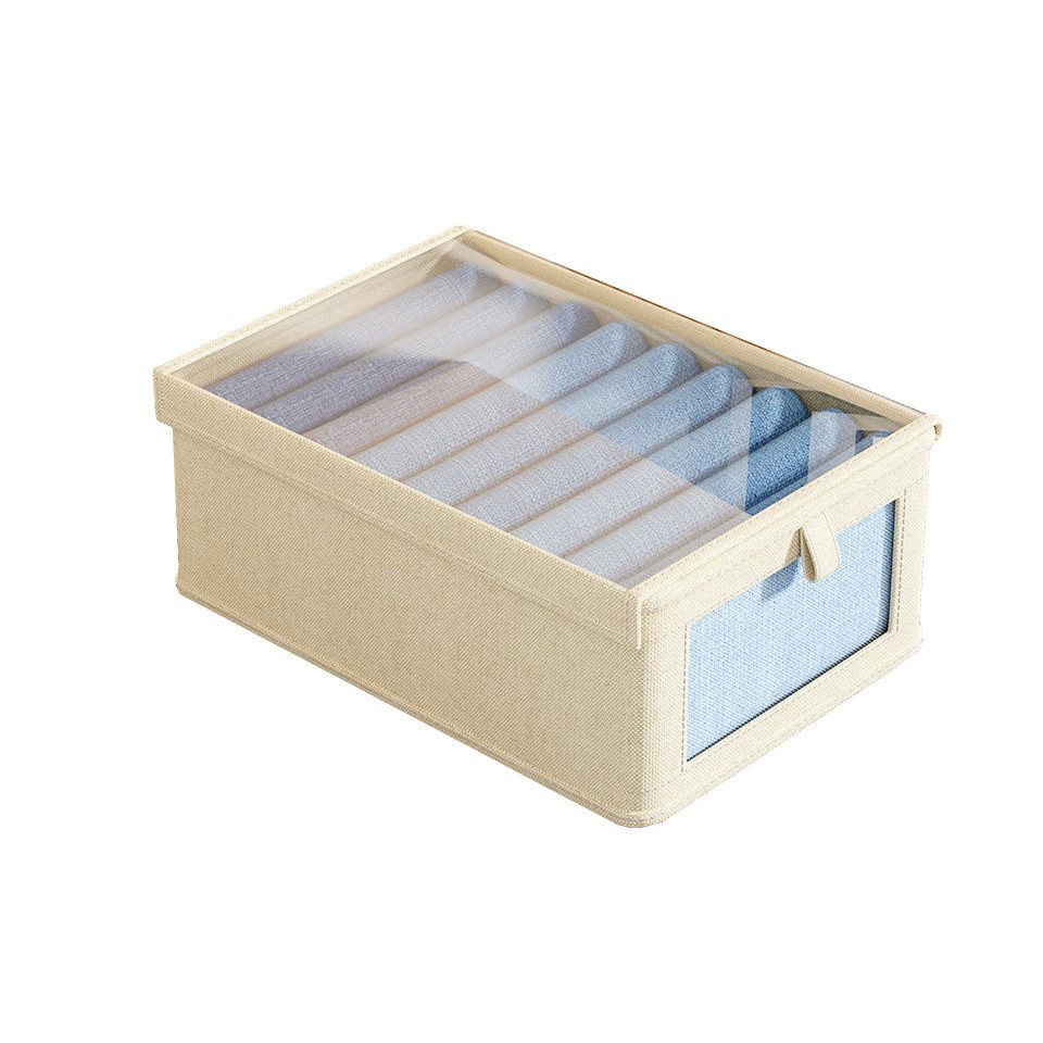 Coonoor Aufbewahrungsbox Faltbare Aufbewahrungsbox, Mit transparentem Deckel, Kleiderschrank-Organisation zu Hause, Kleidungssortierung von Coonoor