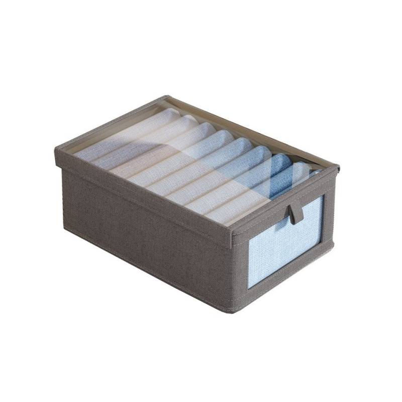 Coonoor Aufbewahrungsbox Faltbare Aufbewahrungsbox, Mit transparentem Deckel, Kleiderschrank-Organisation zu Hause, Kleidungssortierung von Coonoor