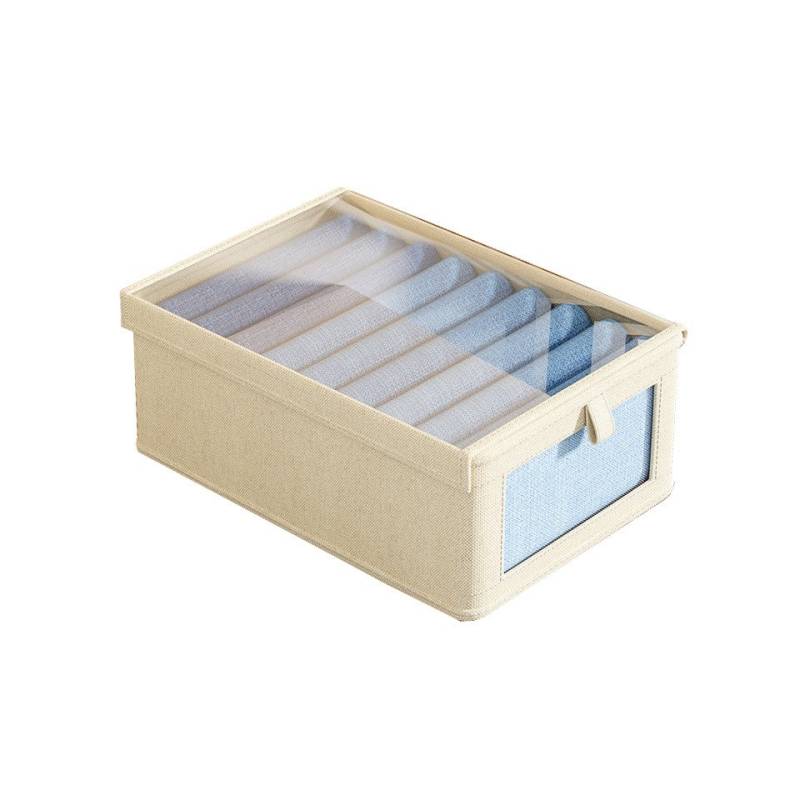 Coonoor Aufbewahrungsbox Faltbare Aufbewahrungsbox, Mit transparentem Deckel, Kleiderschrank-Organisation zu Hause, Kleidungssortierung von Coonoor