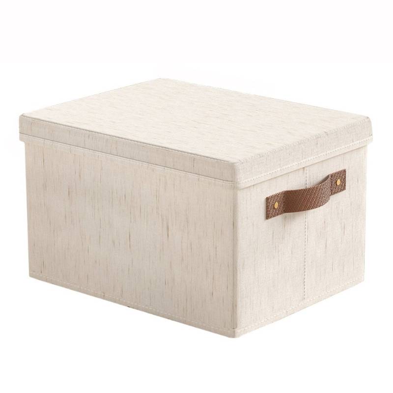 Coonoor Aufbewahrungsbox Große Aufbewahrungsbox mit Deckel, faltbare Aufbewahrungsbox, Baumwolleleinen Aufbewahrungsbox, Kleiderorganizer von Coonoor