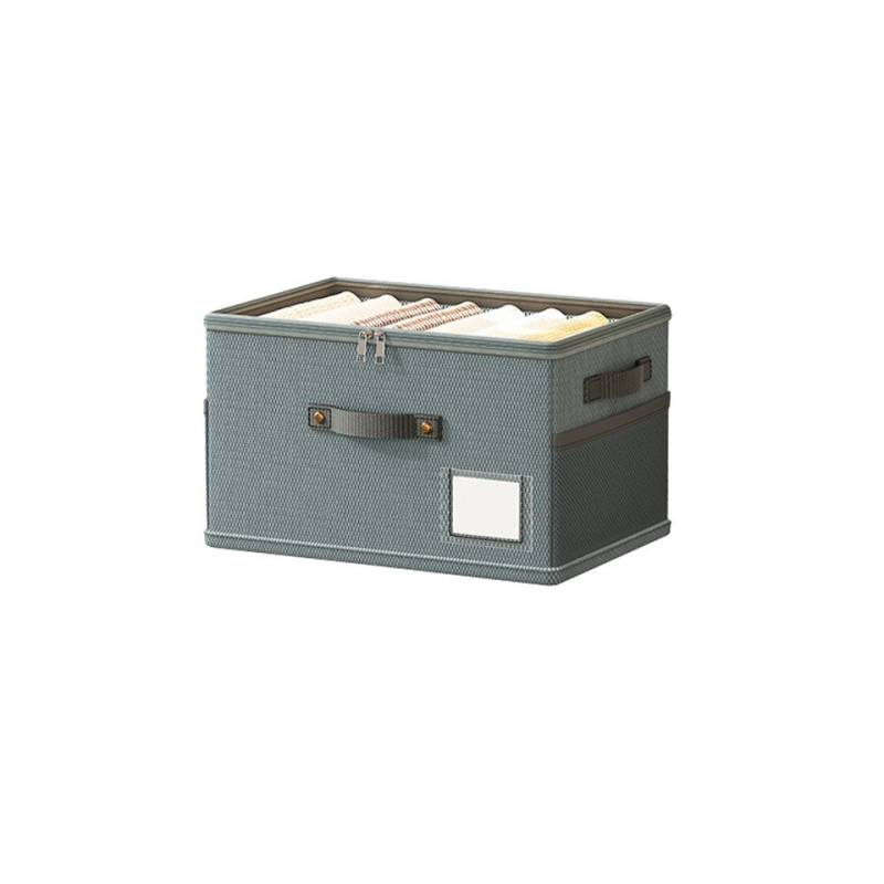 Kaket Aufbewahrungsbox Oxford-Stoff Reißverschluss-Aufbewahrungsbox, seitliches Netzfach, Aufbewahrungsbox mit Deckel, große Aufbewahrungsbox für Kleidung von Kaket